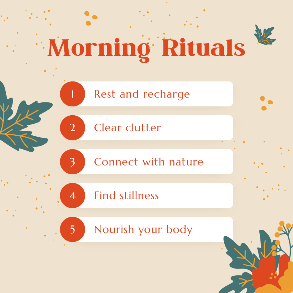 Performing Morning Rituals for stress management strategies and proactive mindset habits